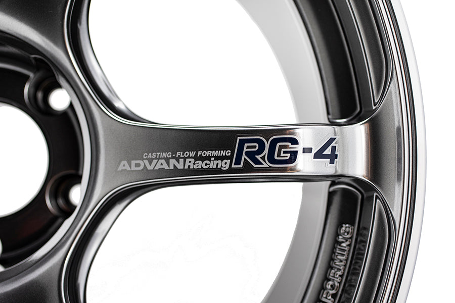 Advan RG-4 18x9.5 +12 5x114.3 Racing Hyper Black & Ring